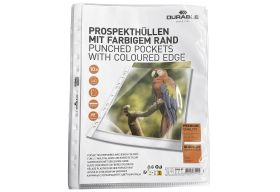 DURABLE  Prospekthülle A4 Rand ws 10St - 10 VPE