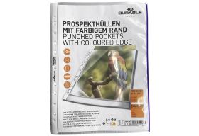 DURABLE  Prospekthülle A4 Rand bl 10St - 10 VPE