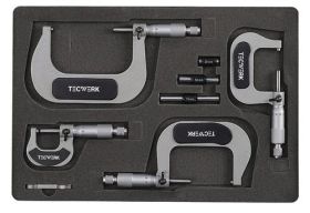 Bügelmessschraubensatz DIN 863/1 0-100mm TECWERK
