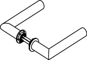 Türdrückerpaar 162PCM/162XAM VA XA m.Mini-Drückerrosette 4-KT.8mm HEWI