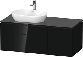 Duravit Waschtischunterbau L-CUBE 1220x482x550mm sw hgl o ES