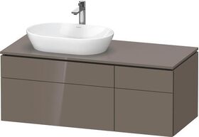 Duravit Waschtischunterbau L-CUBE 1220x482x550mm fla gr hgl o ES
