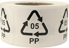 Etiketten f.Italien Maße 35x35mm Haftfolie weiß selbstklebend Aufdruck 05 PP - VPE: 2