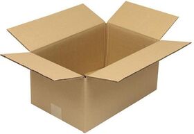 Faltkarton 2-wellig Maße 390x250x180mm Qualität 2.20BC braun TRANSPAK - VPE: 15