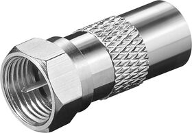 F-Adapter: F-Stecker > Koax-Stecker, Kupfer- VPE: 1