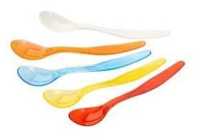 FACKELMANN  Eierlöffel Kst.bunt 14,5cm 4er - 6 VPE