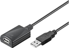 Aktives USB-Verlängerungskabel, 5 m, schwarz, 5m- VPE: 1
