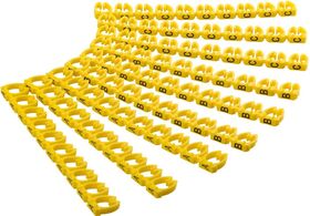 Kabelmarker-Clips Buchstaben A-C, für Kabeldurchmesser von 5,6 - 7,4 mm, 6mm- VPE: 1