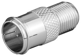 F-Adapter: F-Stecker (Quick) > F-Buchse, Zink- VPE: 10
