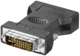 Analoger DVI-I/VGA-Adapter, vergoldet, DVI-I-SteckerDual-Link(24+5pin)- VPE: 1