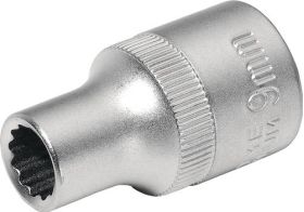Steckschlüsseleinsatz 1/2 Zoll 12-kant SW 19mm L.40mm TECWERK