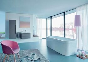 Duravit Halbhochschrank HAPPY D.2 360x500x1320mm Anschlag links leinen