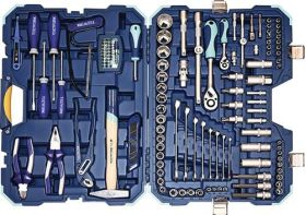 Steckschlüssel-/Handwerkzeugkoffer 131-tlg.m.Ring-Maulschlüsseln TECWERK
