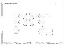 Rosettengrt.Ant.E58/42KV/42KVS/1420Z VA F69 rd.PZ DIN li.D/K HOPPE