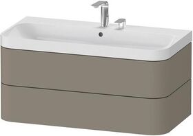 Duravit WTU HAPPY D.2 PLUS 975x490mm m UB 2 HL steingrau seidenmatt