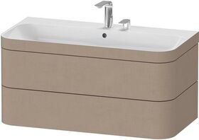 Duravit WTU HAPPY D.2 PLUS 975x490mm m UB zwei Hahnlöcher leinen