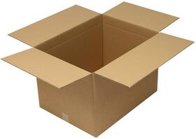 Faltkarton 2-wellig Maße 600x450x400mm A2 Qualität 2.30BC braun TRANSPAK - VPE: 10