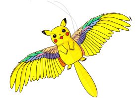 Bdt ''Drachenangel'' 70cm Angelrute + 30cm Drachen ''Pikachu''