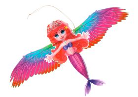 Bdt ''Drachenangel'' 70cm Angelrute + 30cm Drachen ''Meerjungfrau''