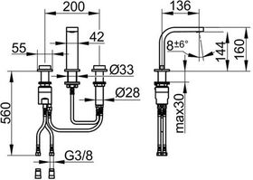 Keuco 3-L WT-Mischer 150 EDITION 11 o ZAG vc KEUCO