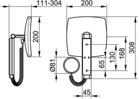Keuco Kosmetikspiegel iLook_move 200x200mm bel Anschl-dose 12 V verchr. KEUCO