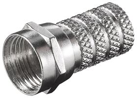 Aufdreh-F-Stecker 4,0 mm, Zink- VPE: 100