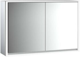 Emco LED-Lichtspiegelschrank LOFT AP 1200x733mm 2-türig aluminium/spiegel EMCO