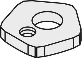 Wendeplatten-Unterlegscheibe ISO SPN 120303:GJ11 Brutto-G.5,26g Farbe Silber - VPE: 10