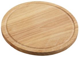 KESPER  Schneidebrett Ø25cm Rubberwood - 5 VPE