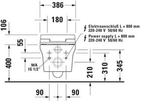 Duravit Dusch-WC-Sitz SensoWash Slim 386x540mm weiß