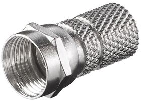 Aufdreh-F-Stecker 7,3 mm, Zink- VPE: 100