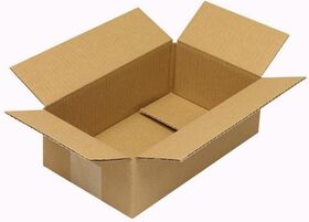 Faltkarton 1-wellig Höhenrillung Maße 240x140x75mm Qualität1.20 B braun TRANSPAK - VPE: 50