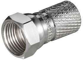 Aufdreh-F-Stecker 7,3 mm, Kupfer- VPE: 100