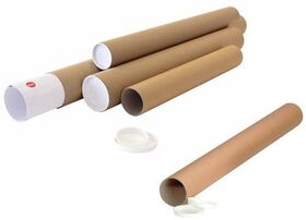 Versandrohr Durchmesser 60mm Länge 610mm A1 braun Wandstärke 2mm TRANSPAK - VPE: 18