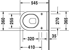 Duravit Wand-WC STARCK 3 tief, 360x540mm weiß WG