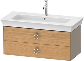 Duravit Waschtischunterbau WHITE TULIP 984x410mm 2 Sk Ei na mass /steingrau hgl