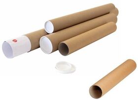 Versandrohr Durchmesser 60mm Länge 430mm A2 braun Wandstärke 2mm TRANSPAK - VPE: 20