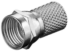 Aufdreh-F-Stecker 7,0 mm, Zink- VPE: 100