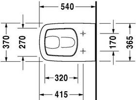 Duravit Wand-WC DURASTYLE flach, 370x540mm weiß WG