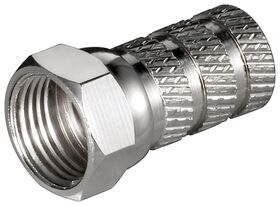 Aufdreh-F-Stecker 5,2 mm, Kupfer- VPE: 100