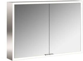 Emco LED-Lichtsp.schr. PRIME FACELIFT AP 1000x700mm 2-türig aluminium/weiß EMCO