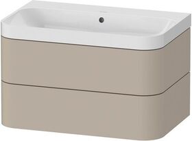 Duravit WTU HAPPY D.2 PLUS 775x490mm m UB o HL taupe seidenmatt