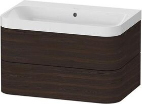 Duravit WTU HAPPY D.2 PLUS 775x490mm m UB o HL nussbaum gebürstet