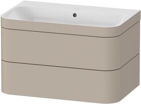 Duravit WTU HAPPY D.2 PLUS 775x490mm m UB o HL taupe seidenmatt