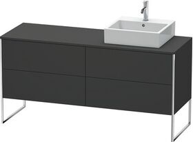 Duravit Waschtischunterbau XSQUARE 778x1600x548mm Be re graphit supermatt