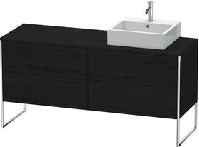 Duravit Waschtischunterbau XSQUARE 778x1600x548mm Be rechts eiche schwarz