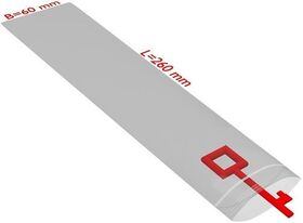 Druckverschlussbeutel Maße 60x260mm Stärke 50µ PE transparent TRANSPAK - VPE: 2000