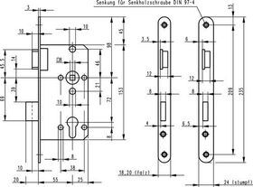 ZT-Einsteckschl.0415 PZW 18/ 55/72/8mm DIN L silber rd Kl 2 Zinkdruckgruss BKS