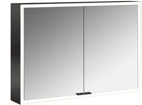 Emco LED-Lichtsp.schr. PRIME FACELIFT AP 1000x700mm 2-türig schwarz/spiegel EMCO