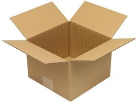 Faltkarton 1-wellig Höhenrillung Maße200x200x140mm Qualität1.10 B braun TRANSPAK - VPE: 50